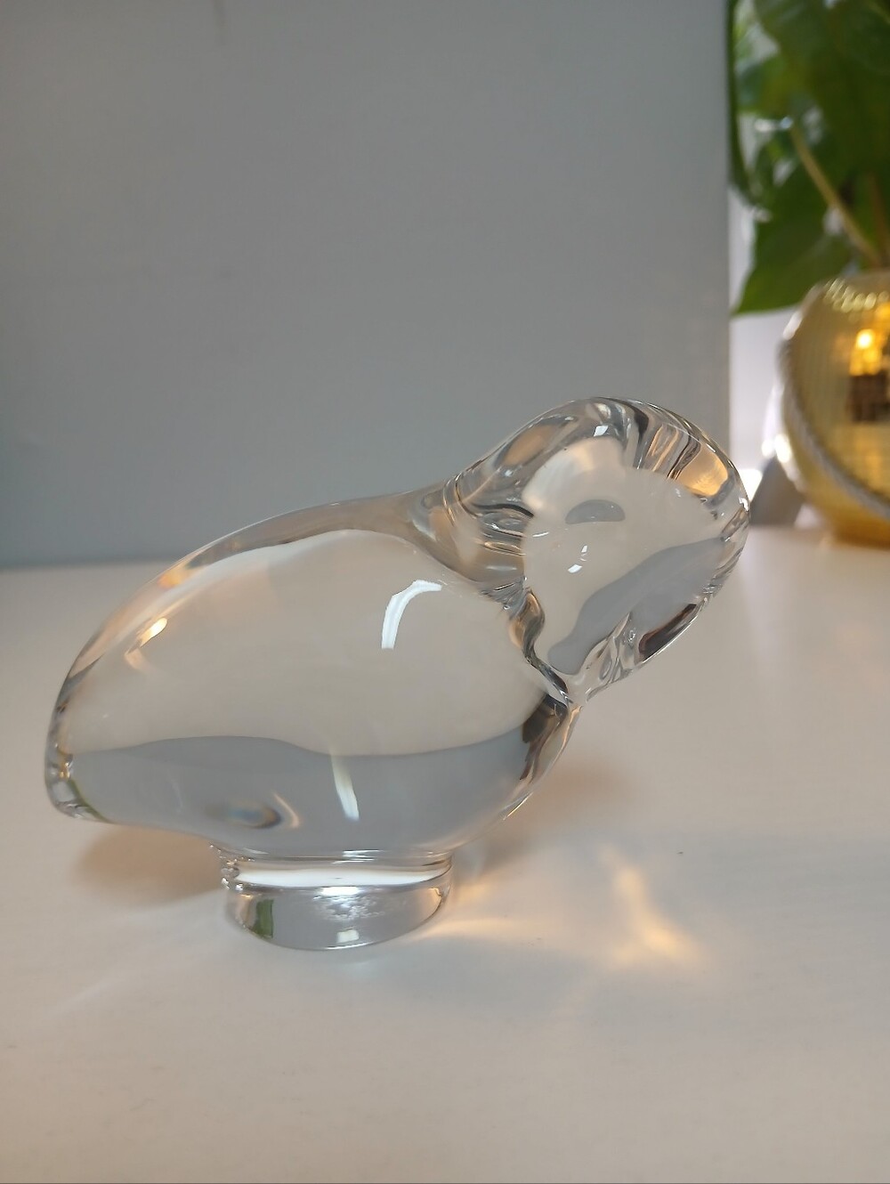 BACCARAT LEAD CRYSTAL LUCKY OWL, VINTAGE. RARE. COLLECTIBLE.